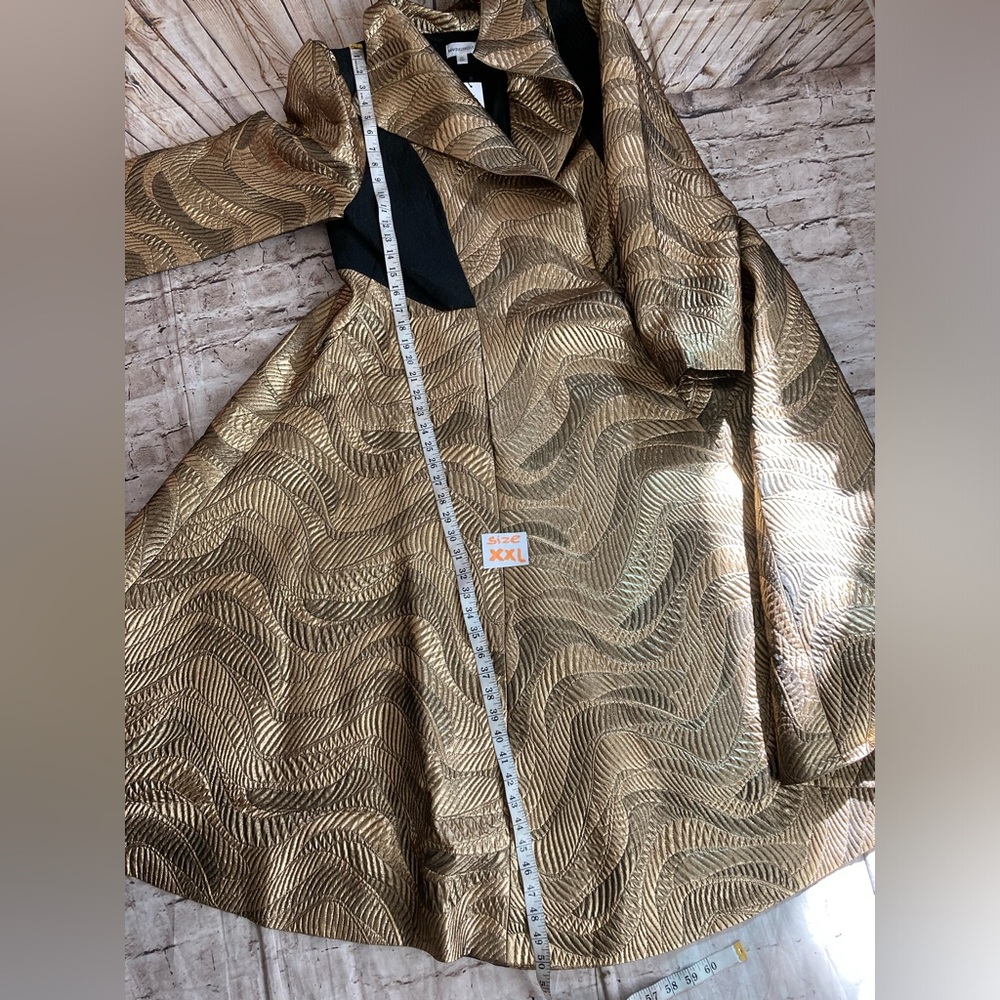 NWT ,Making The Cut , metallic,gold jaguar, midi, jacket,/XL wrap Size XX… - Picture 15 of 16